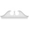 Ekena Millwork Rams Head Architectural Grade PVC Combination Pediment, 70"W x 24-3/8"H x 2-3/4"P PEDPC070X245RHP00 - alternate 5